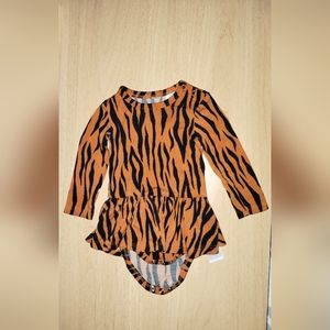 Posh Peanut maxton tiger print twirl skirt onesie